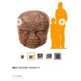 S2 - CARVED STONE OLMEC STYLE HEAD (Y13)