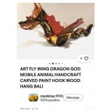 S2 - BALINESE HAND-CARVED WINGED DRAGON (E19)