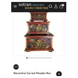 S2 - THREE CARVED WOOD NESTING BOXES (M40)