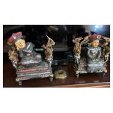S2 - TWO RESIN QING FIGURES & DANCER (E56)
