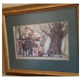 S2 - SIGNED BOB HALLOWELL BAG LADY BIRDS PRINT