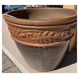 S2 - LARGE GLAZED TERRA COTTA PLANTER POT (Y34)