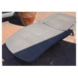 S2 - CHAISE LOUNGE & BLUE PATIO UMBRELLA (Y14)