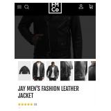S2 - JIM LANE LEATHERS BLACK MOTORCYCLE JACKET