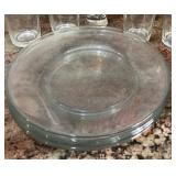 S2 - GLASS PLATES MUSTACHE GLASSES & CAKE STAND