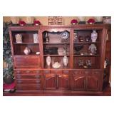 S2 - CHERRY 3-PC WALL UNIT BOOKCASE (E65)