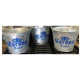 S2 - THREE CORONA EXTRA GALVANIZED BUCKETS (K21)