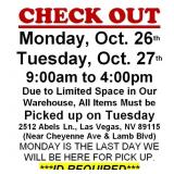 AUCTION PICK UP DAYS & HOURS