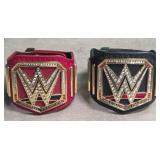 N - TWO WWE CHAMPIONSHIP TITLE BELT REPLICAS