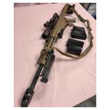 F - BARRETT SEMI-AUTOMATIC RIFLE, SCOPE, CASE