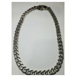 A MASSIVE STERLING SILVER 220GRS LINK CHAIN 22INCH