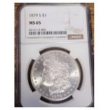 N - 1879 MS65 MORGAN SILVER DOLLAR (E1)