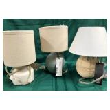 43 - NEW WMC THREE TABLE LAMPS (A163)