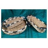 43 - NEW WMC THREE WOVEN BASKETS (A13)