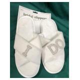 43 - NEW WMC PAIR OF BRIDAL SLIPPERS (P56)