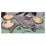 U - VINTAGE PLATES, PLATTERS, SPOONS (U7)