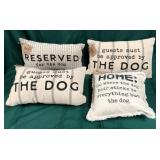 43 - NEW WMC FOUR "DOG" ACCENT PILLOWS (A26)