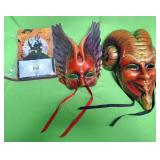 548 - WINGED VENETIAN & RAM HORN DEVIL MASKS (A49)