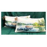 43 - NEW WMC 2 LAKE LIFE PILLOWS (A137)