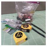 513 - TAPE MEASURES, HAND TOOLS, HARDWARE (M179)