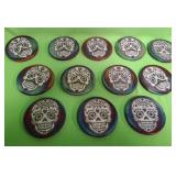 548 - SET OF SUGAR SKULLS COASTERS (A54)