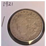 1921 - MORGAN SILVER DOLLAR (#19)