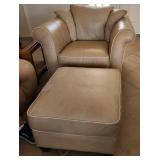 502 - ITALSOFA  ARM CHAIR W/ OTTOMAN