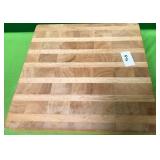 546 - WOODEN BUTCHER BLOCK  12"SQ (A5)