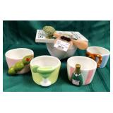 43 - NEW WMC SNACK CUPS, GUACAMOLE BOWL SET