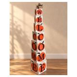 548 - 67"T STACKED WELCOME HALLOWEEN PORCH DECOR