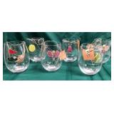 43 - NEW WMC 6 STEMLESS WINE GLASSES (A60)