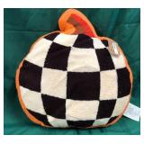 43 - NEW WMC CHECKERED PUMPKIN ACCENT PILLOW