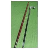 546 - CANE WITH FISH GRIP (A8)
