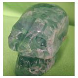 548 - CARVED GREEN FLUORITE SKULL (A7)