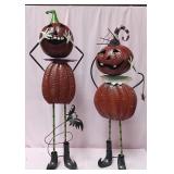 548 - PAIR OF HALLOWEEN JACK-O-LANTERN FIGURINES