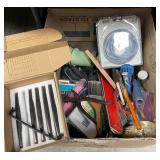 513 - BOX OF HOUSEHOLD & GARAGE ITEMS (N9)