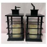 548 - PAIR OF CANDLE LANTERNS (B114)