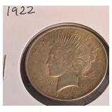 1922 - PEACE SILVER DOLLAR (#26)
