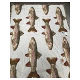 43 - NEW WMCFISH FRINGED THROW BLANKET (A66)