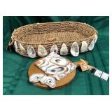 43 - NEW WMC OYSTER SHELL BSKET & BOARD (A96)