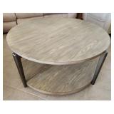 502 - TWO-TIER ROUND COFFEE TABLE