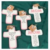 43 - NEW WMC 5 CERAMIC MOM CROSSES (A109)