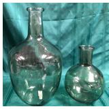 43 - NEW WMC TWO GLASS BOTTLE VASES (A91)