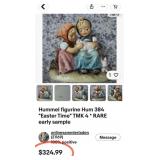 N - GOEBEL HUMMEL STYLE GIRLS W/ RABBIT FIGURINE