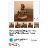 N - GOEBEL GIRL ON FENCE & FAIRY FIGURINES (D62)