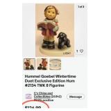 N - TWO GOEBEL HUMMEL FIGURINES W/ PIG & DOG