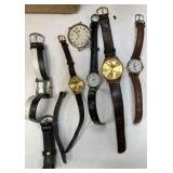 11 - LOT OF QUARTZ WRISTWATCHES W/ LEATHER STYLE