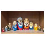 N - RUSSIAN POLITICAL LEADER NESTING DOLLS (A232)
