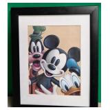 N - DISNEY MICKEY, GOOFY, DONALD ART FRAMED (A135)