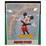 N - DISNEY MICKEY MOUSE PRINT FRAMED (B20)